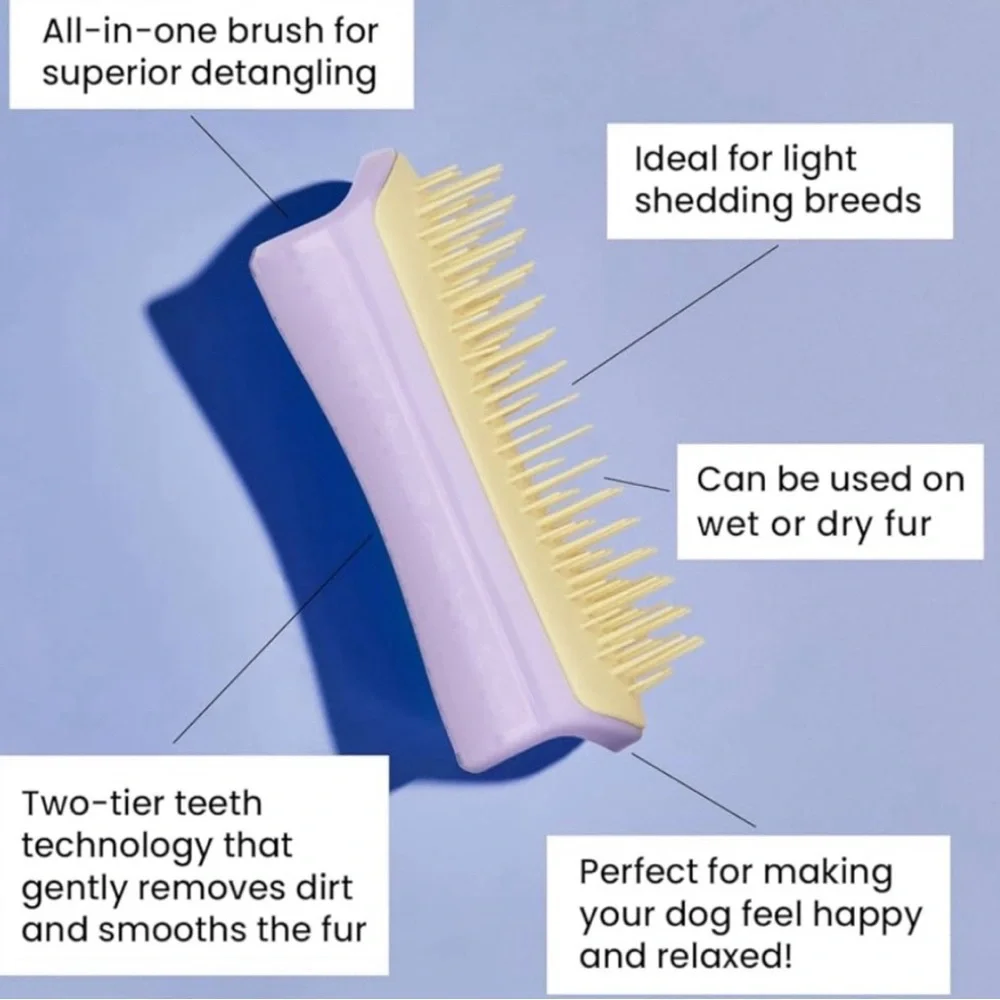 Pet Teezer Yellow Dog Grooming Brush